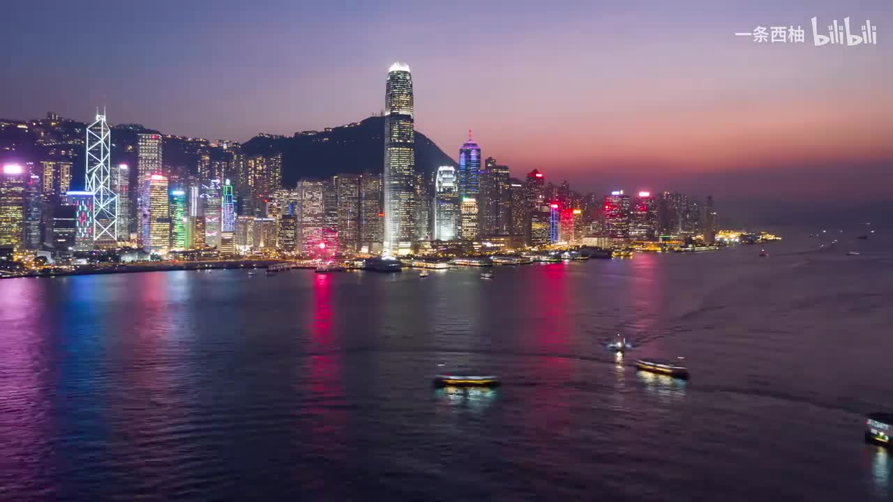 城市夜景港口