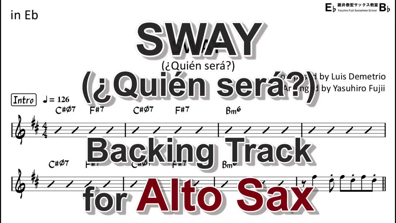 Sway (¿Quién será) - Backing Track with Sheet Music for Alto Sax