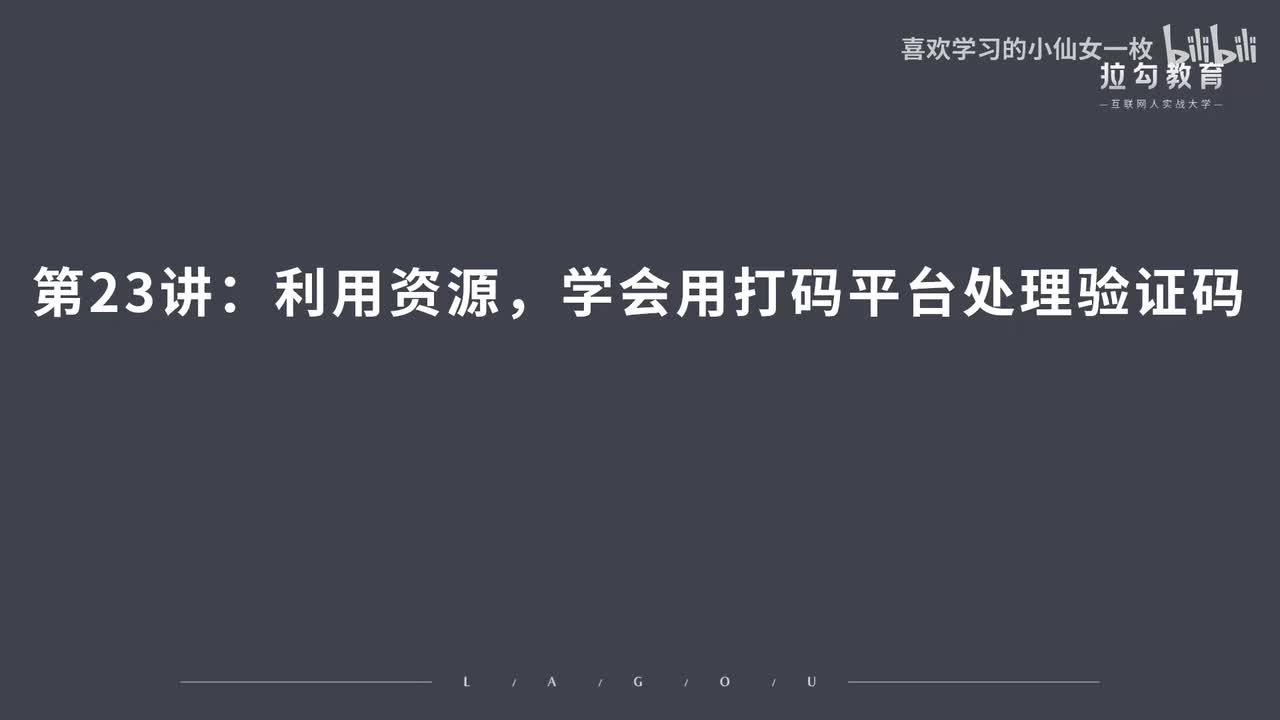 [1684] 第23讲：利用资源，学会用打码平台处理验证码