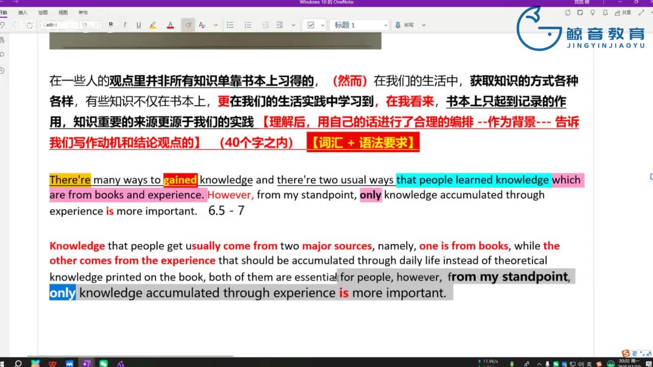 【冲刺班】写作4（二）