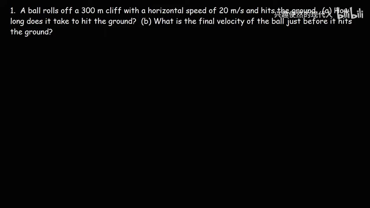 047 - 抛体运动 - 求末速度与飞行时间 - 物理