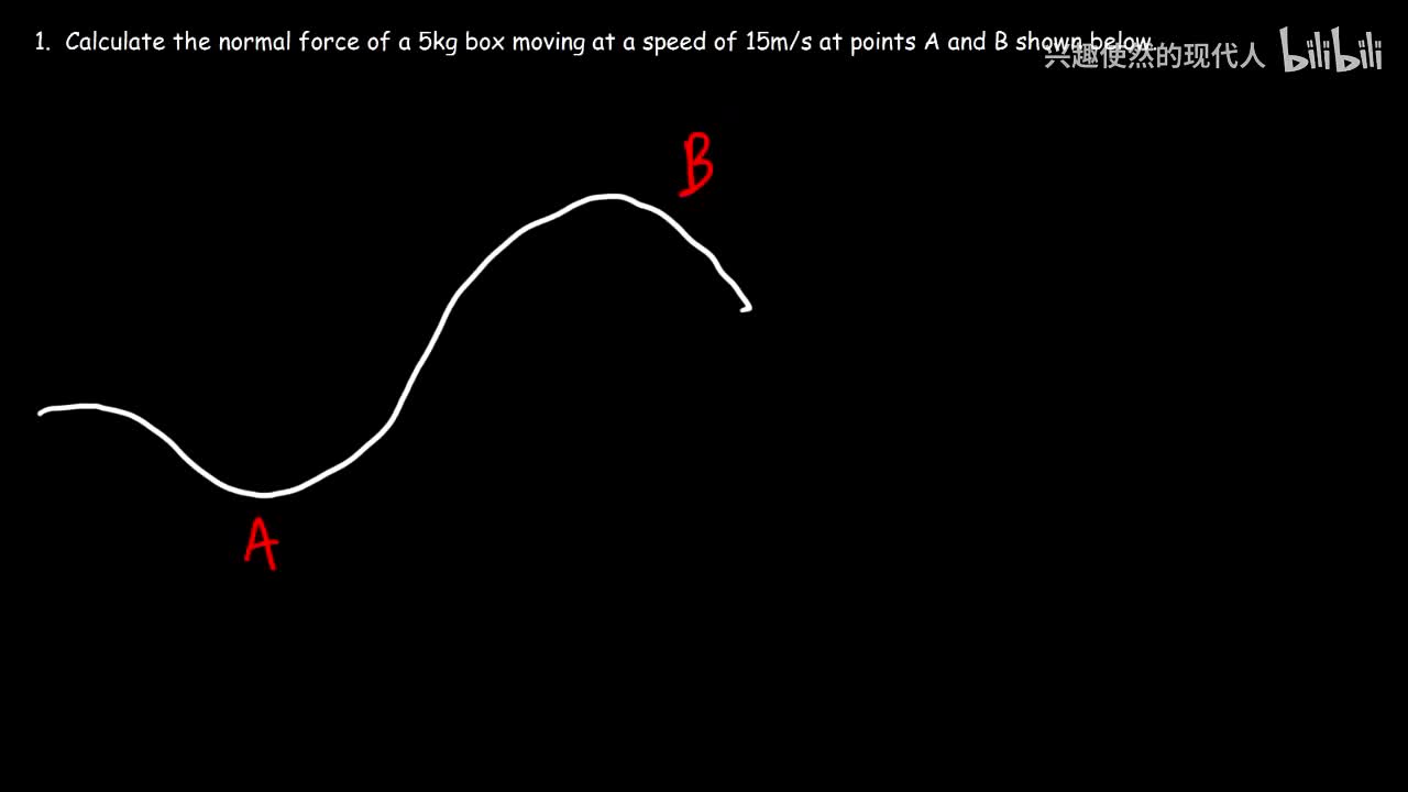 084 - 斜坡上的法向力、向心力、过山车问题、竖直圆周运动、物理