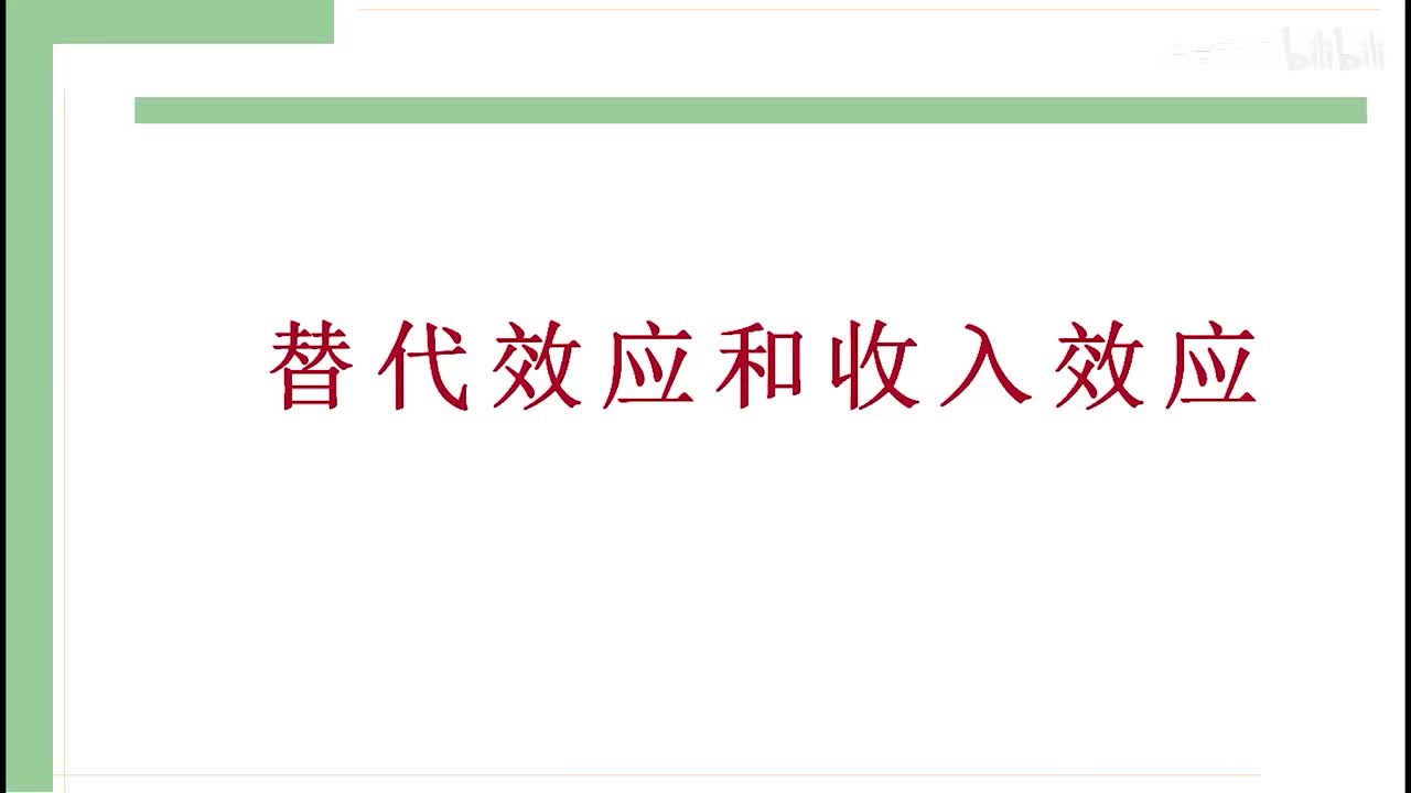 18-1 替代效应和收入效应的基本原理