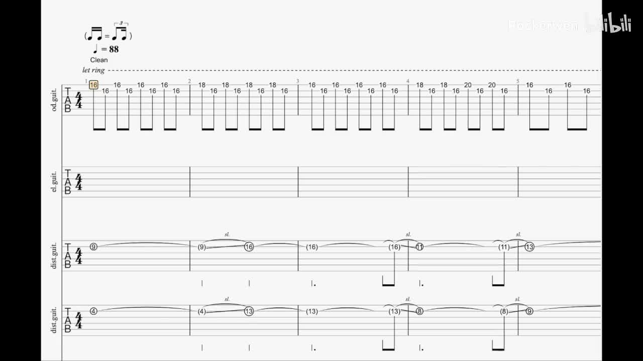 描绘未来 吉他谱1-4
