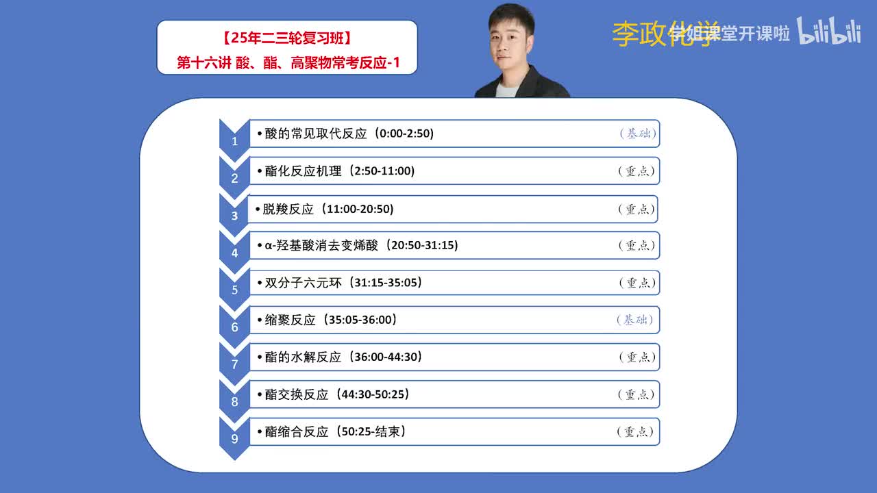 110.【寒假】有机化学-第16讲 酸、酯、高聚物常考反应-1