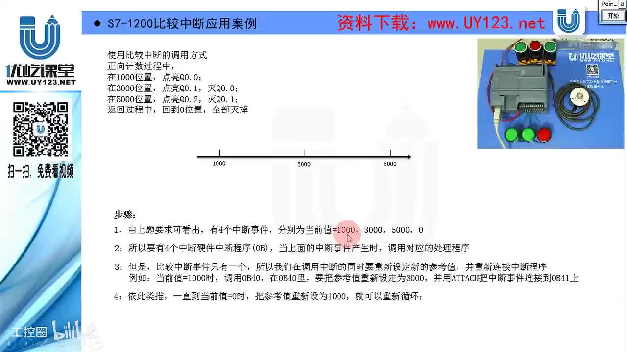 170.高速计数器比较中断案例1-程序编写及调试