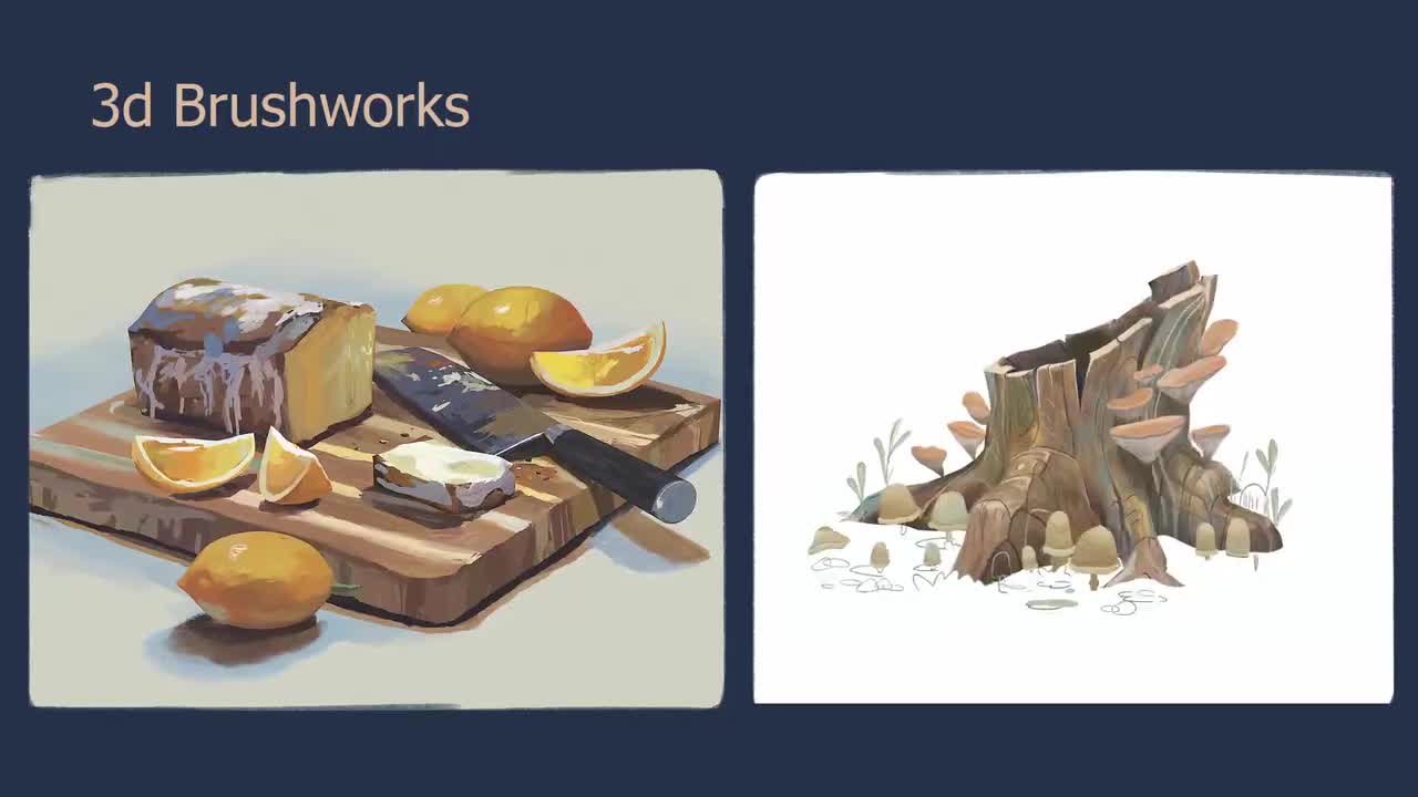 6 Artistic brush working