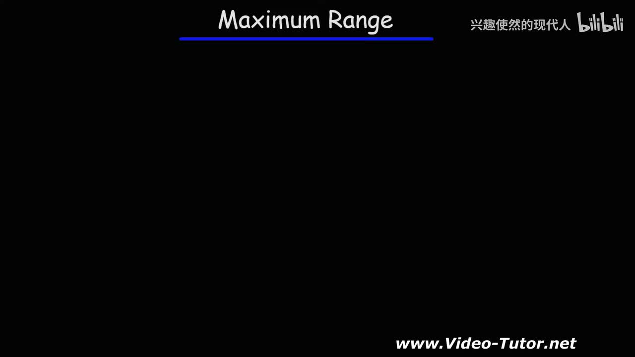 050 - 抛体运动 - 最大射程角度 - 物理与微积分