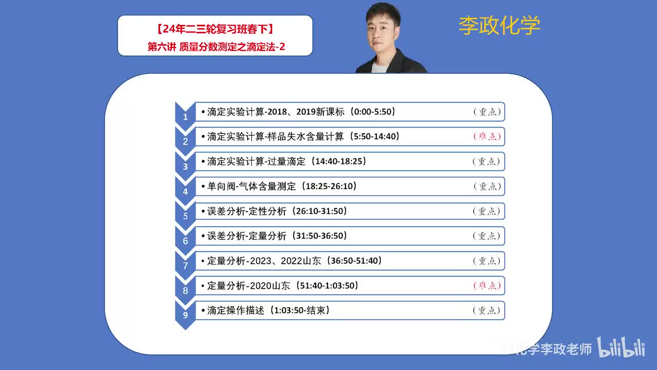 【春季】化学实验综合-第06讲 质量分数测定之滴定法02