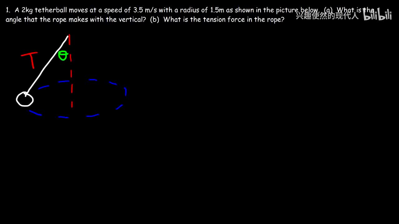 081 - 绳球物理问题 - 计算张力