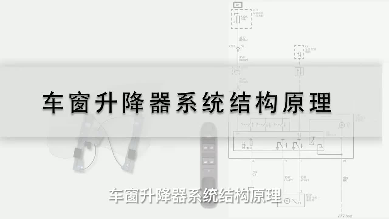 135 车窗升降器系统结构原理
