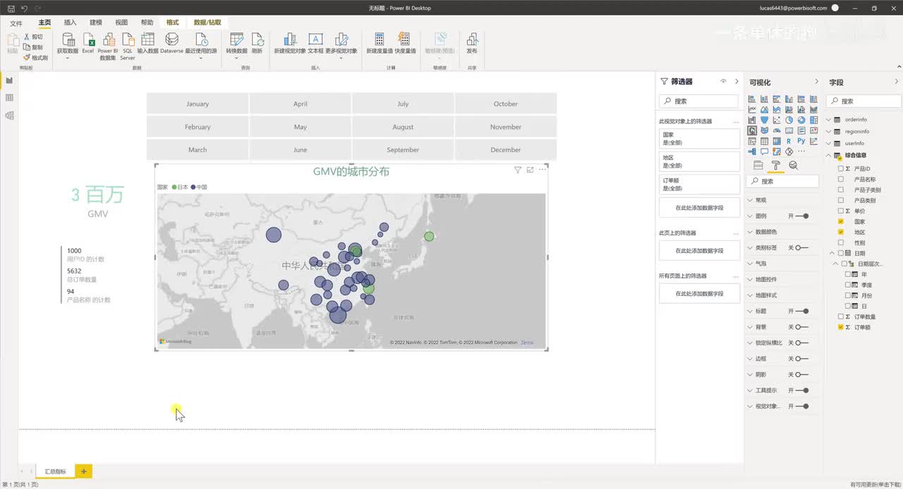 【POWERBI】13. Power View_条形图、折线图、面积图、组合图、层次结构、钻取