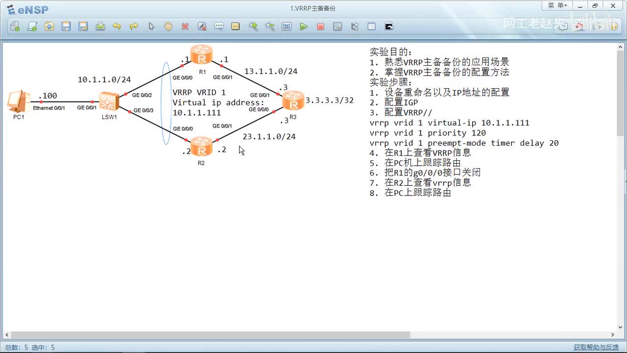 14.1 VRRP主备备份