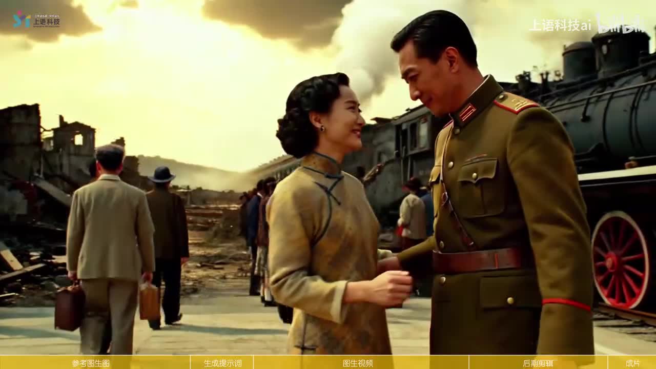 【AI真人短剧】24-使用参考图生图创作战争爱情故事短片