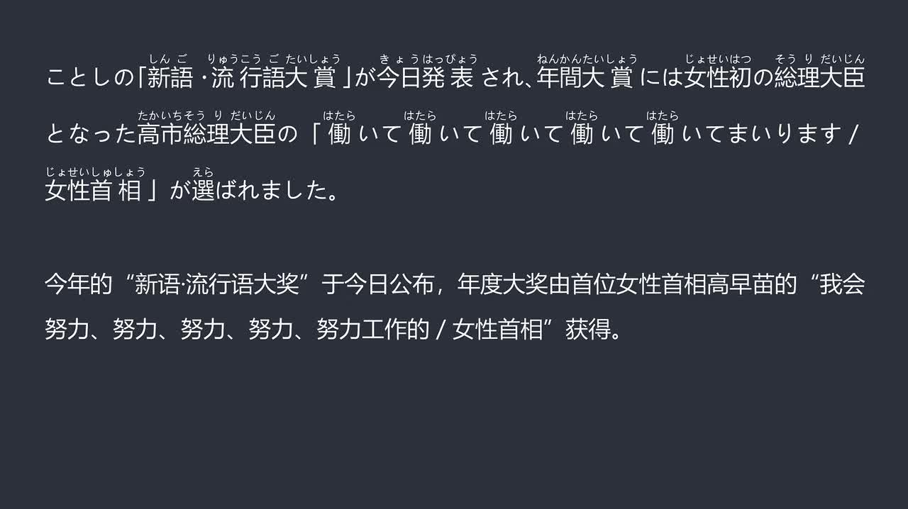2025.12.02日本“新语·流行语大奖” 2025年年度大奖揭晓