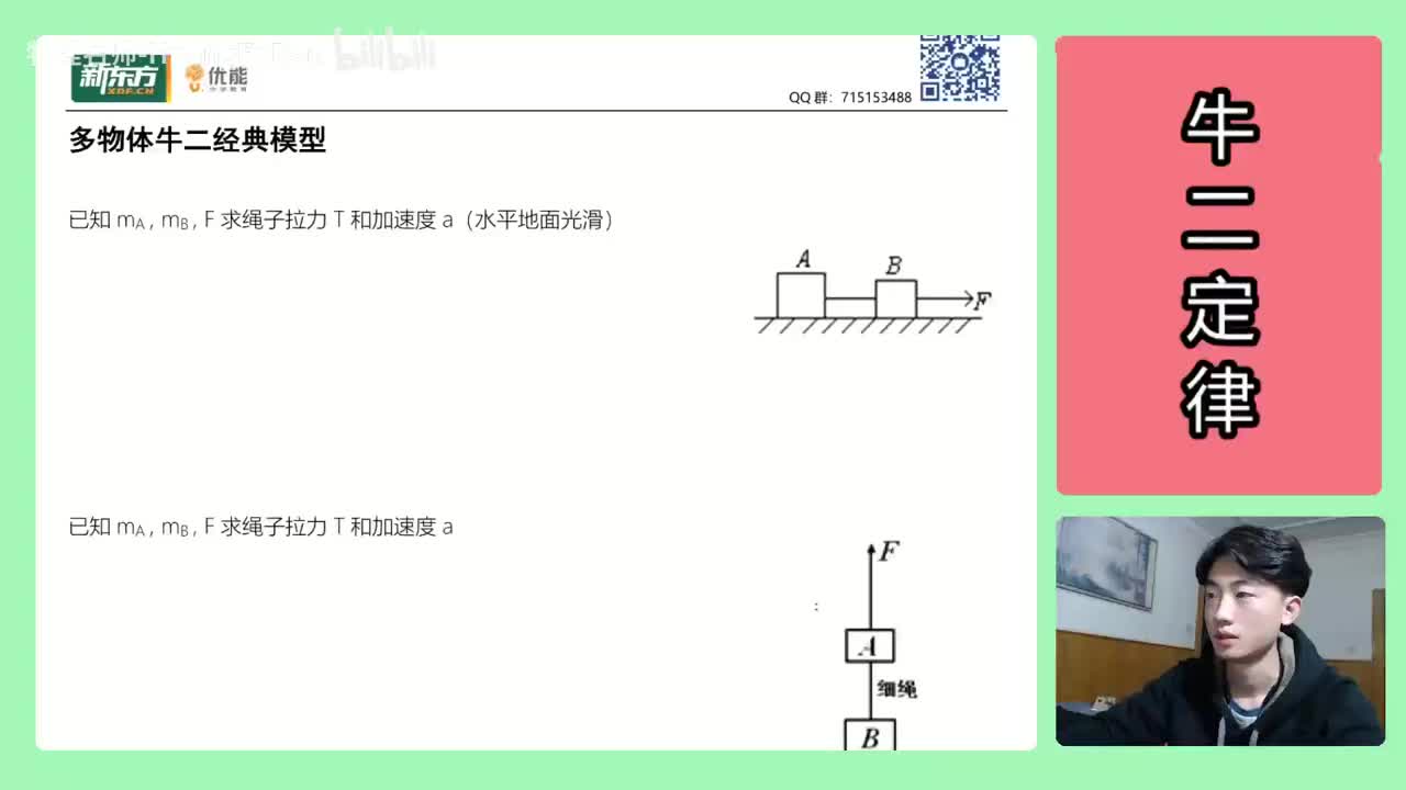 33.【高中物理必修一】【牛二】连接体推导（1）