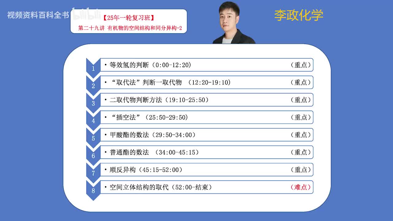 【秋季】第29讲 有机物空间结构和同分异构-2