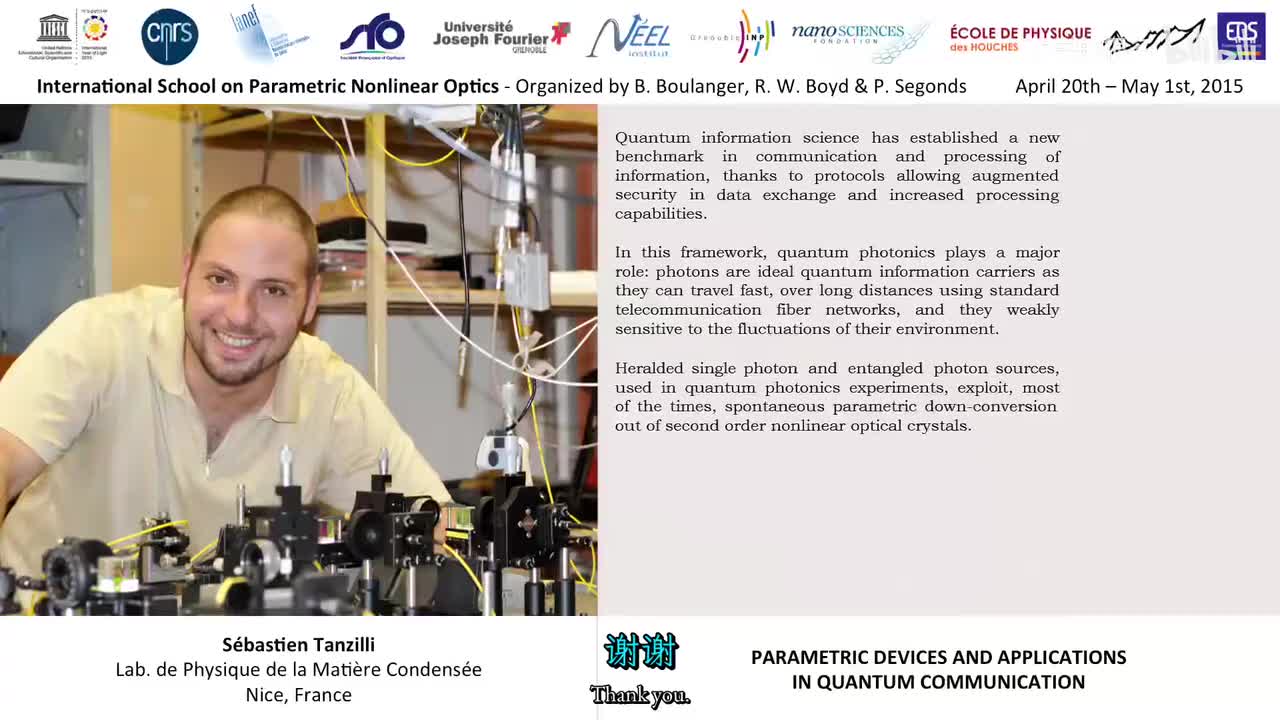 020 - 20-44 Parametric devices & applications in quantum communication