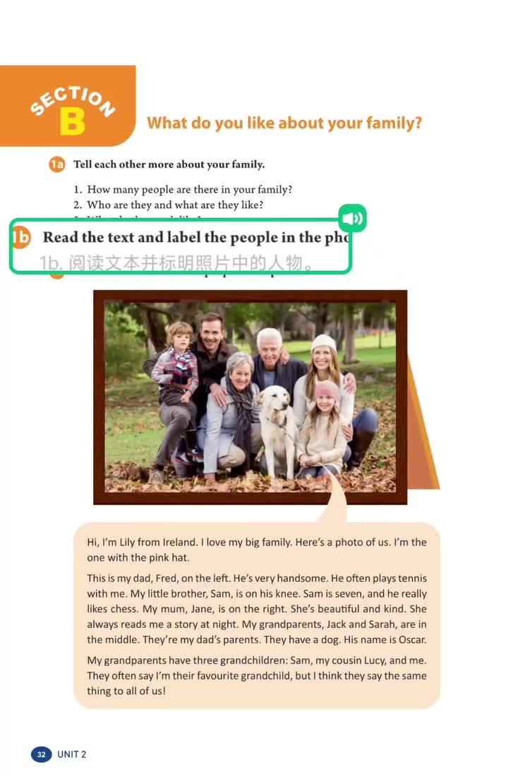 Unit 2 （p.32） 1b