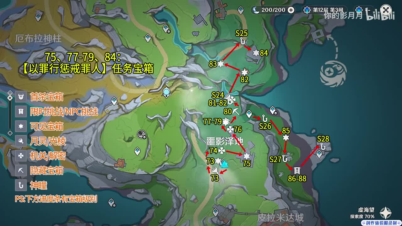 噩影泽地(2) 共16个(73-88)成就数88 神瞳24-28