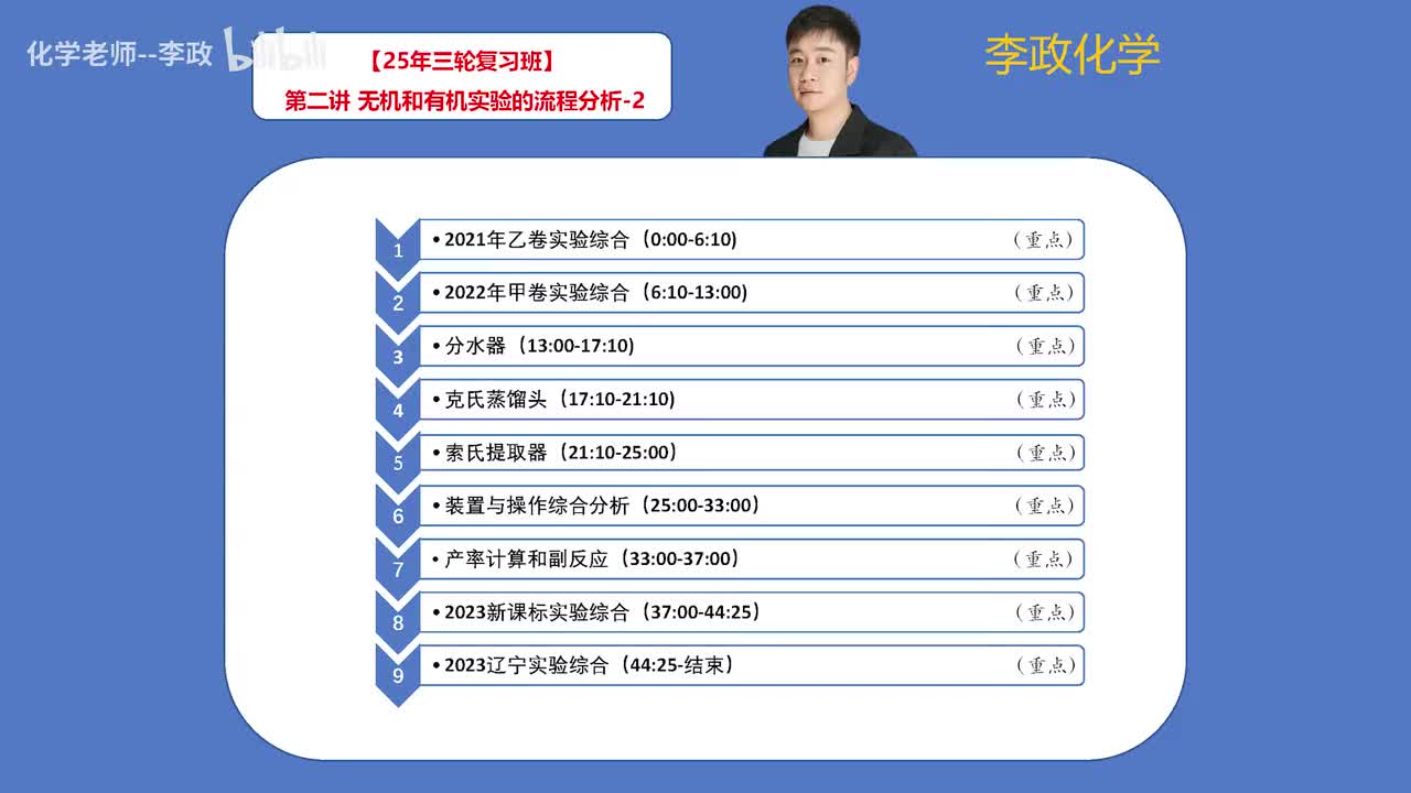 【春季】化学实验综合-第2讲 无机和有机实验的流程分析-2
