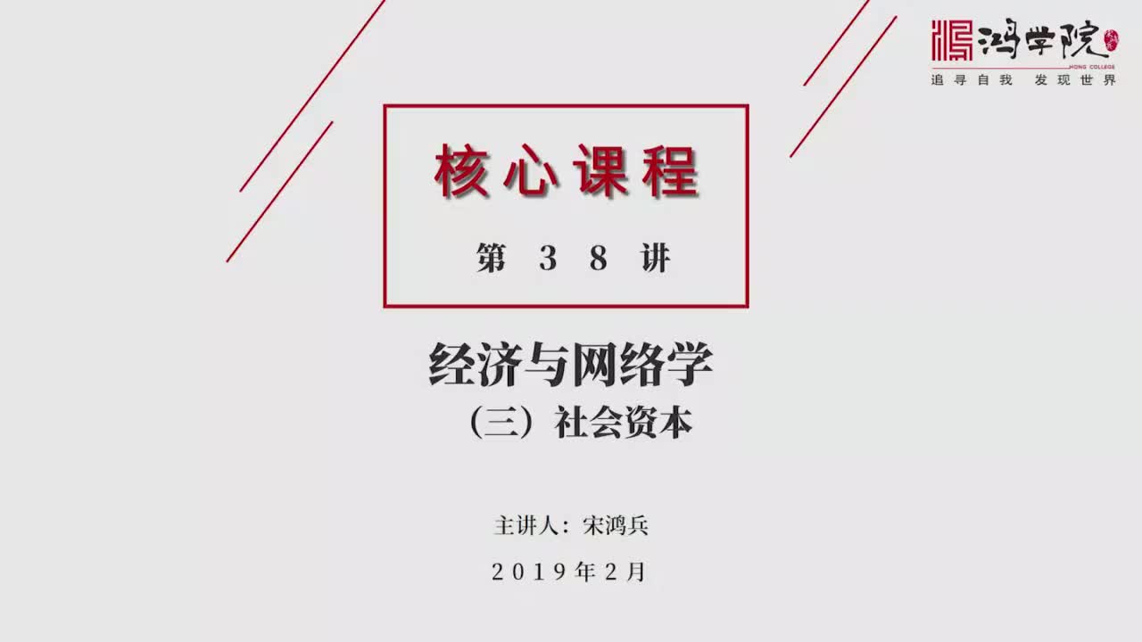 核心课视频-038讲. 经济与网络学（三）社会资本（视频）