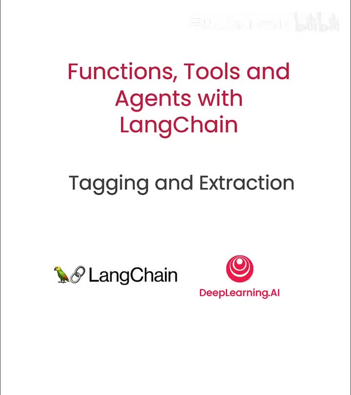 LangChain 的功能、工具和代理05 标记和提取