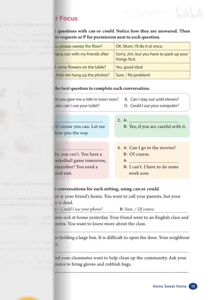 Unit 2 (p.15) 语法聚焦