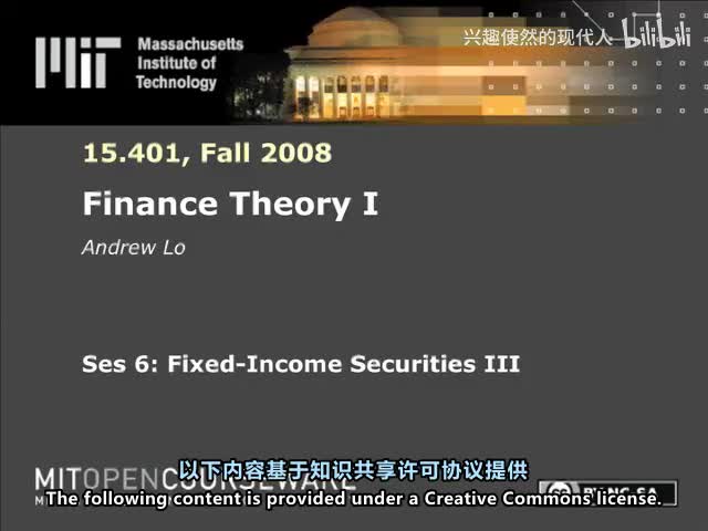 第6讲：固定收益证券 III