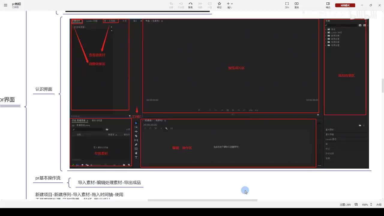 零基础学剪辑-PR软件篇：3.界面认识