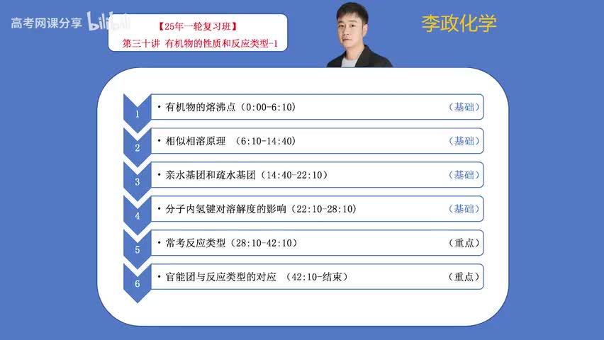 30【秋季】必修有机-第30讲 有机物的性质和反应类型-1