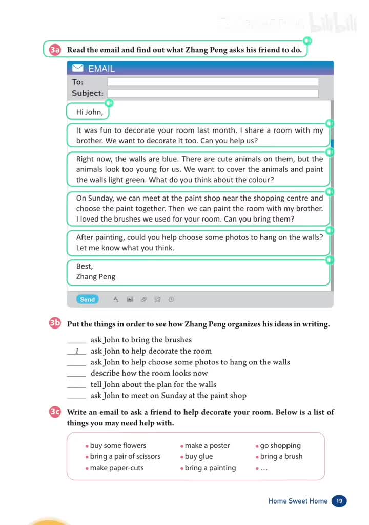 Unit 2 (p.19) 3a 邮件