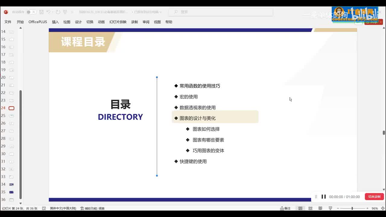 8.【第一周】玩转Excel之四：图表设计&常用快捷键
