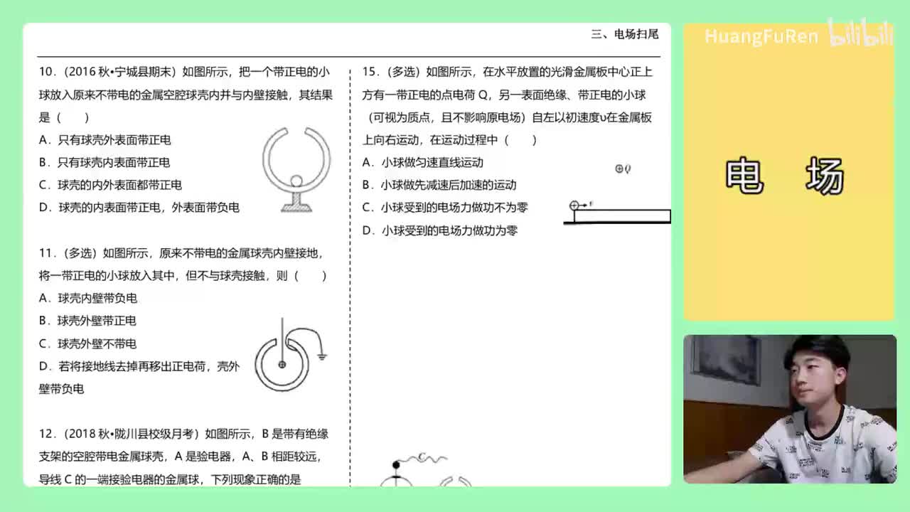 190.【高中物理选修3-1】【静电屏蔽】空球壳解题总结
