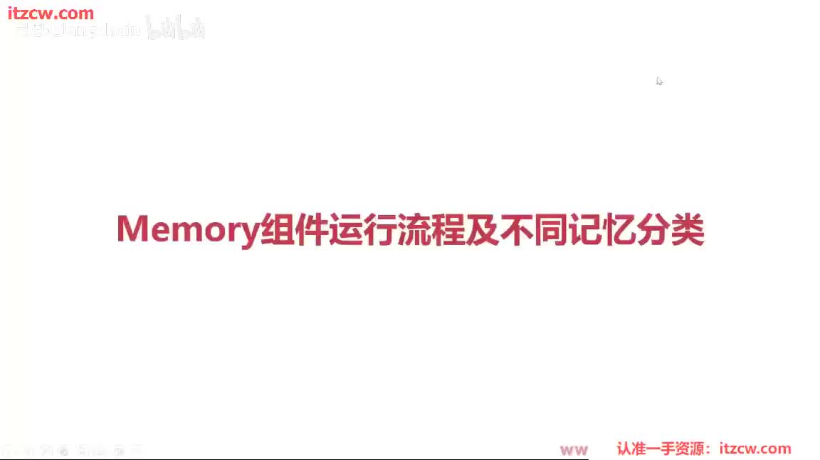4-1-6 Memory组件运行流程及不同记忆分类