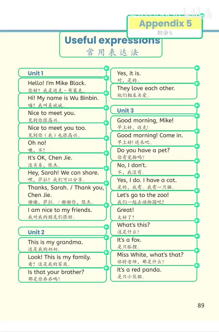 常用表达法(p.89-90)