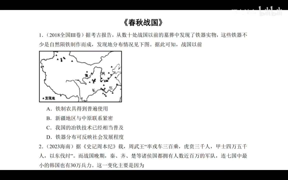 专题3：春秋战国