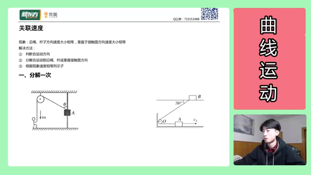 61.【高中物理必修二】【曲线运动】关联速度