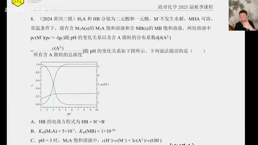 【秋季】直播特训-第8节 溶液平衡选择特训-2