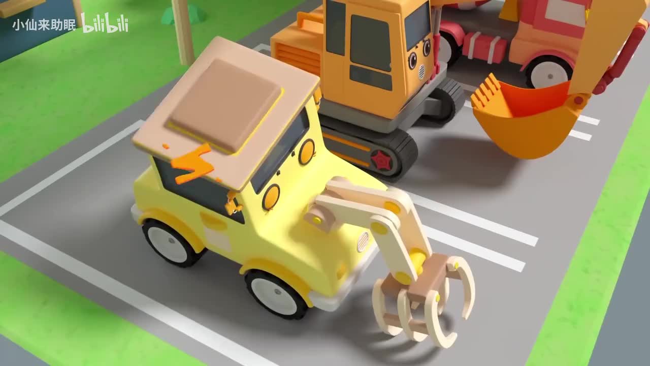 79.工程车一起建造过山车游乐场