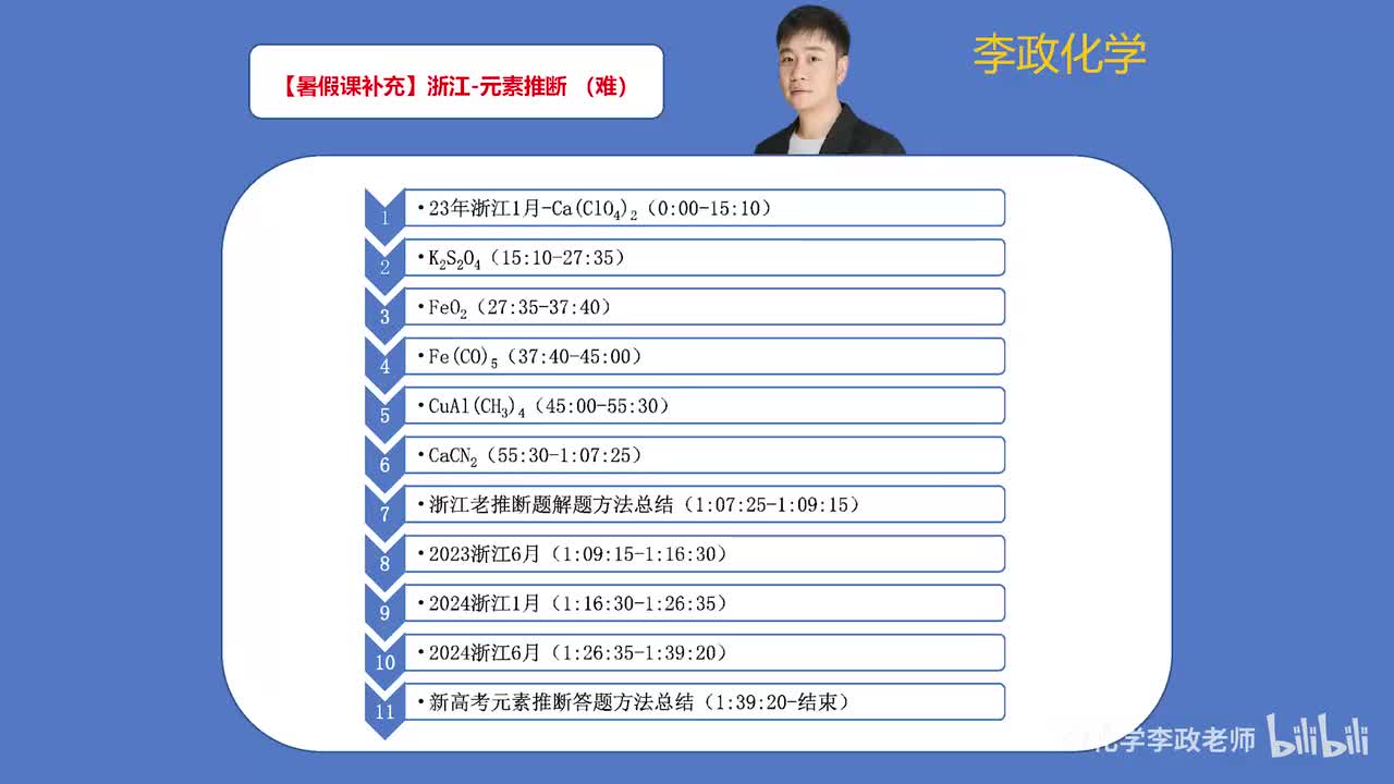 【赠课】补充篇-浙江元素推断