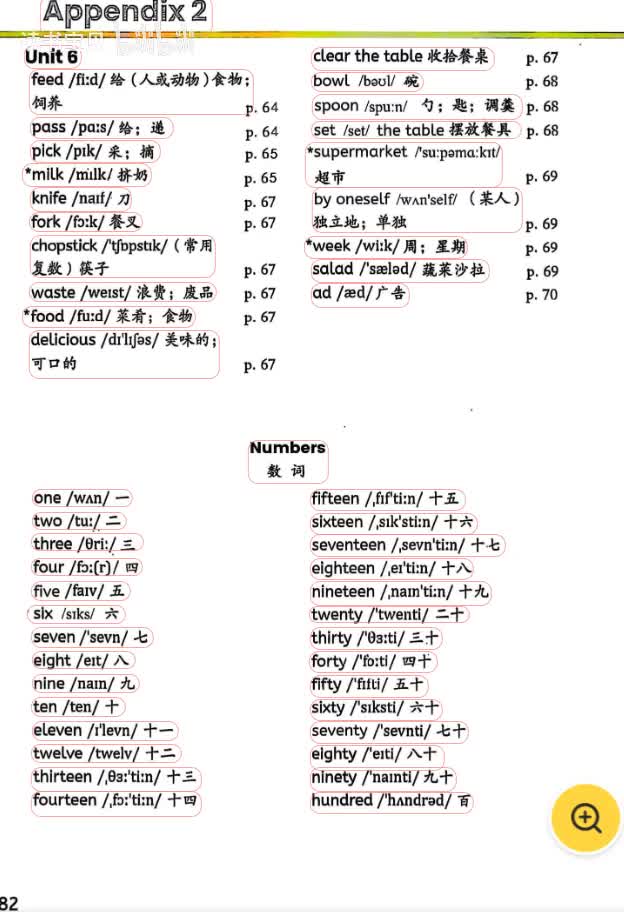 2026四下6词汇表
