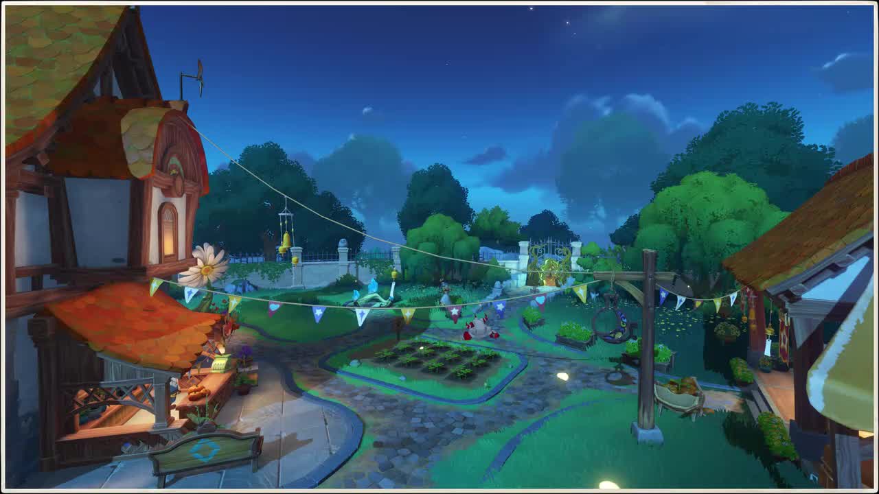 场景-家园种植园-夜（夜色正酣，炉火正旺）