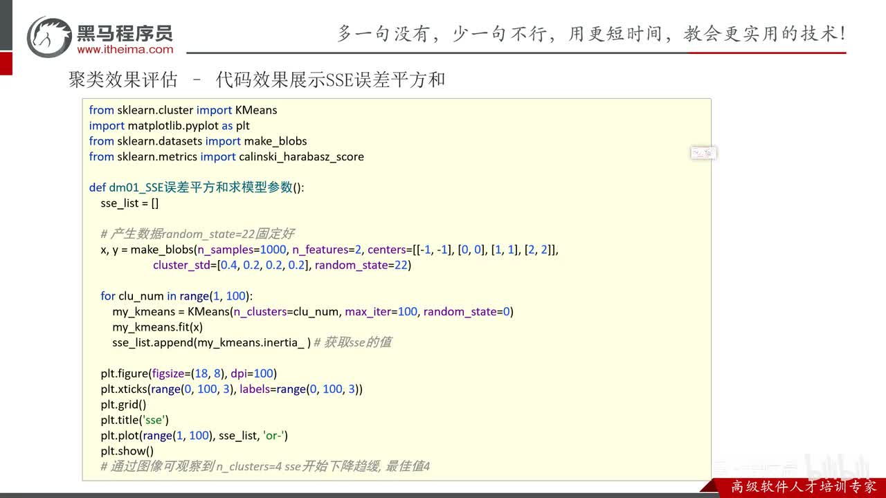 第九章-数据挖掘实战项目-02.聚类算法评估指标_SSE代码实现