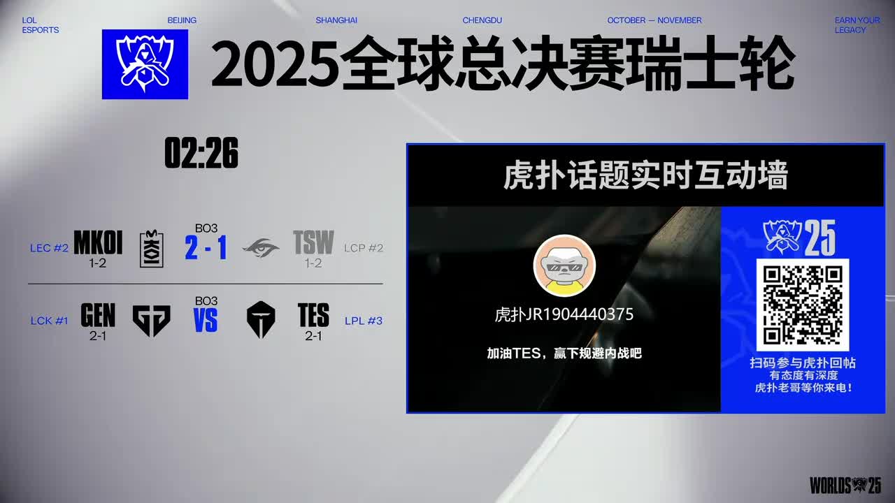 【S15瑞士轮】10月23日 GEN vs TES