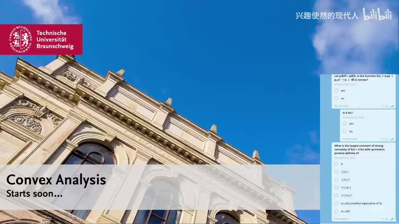 6. 凸函数的连续性与极小点——第六讲直播回放