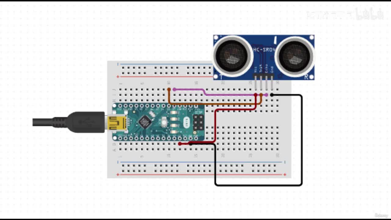 16. Ultrasonic Sensor using Arduino Nano--