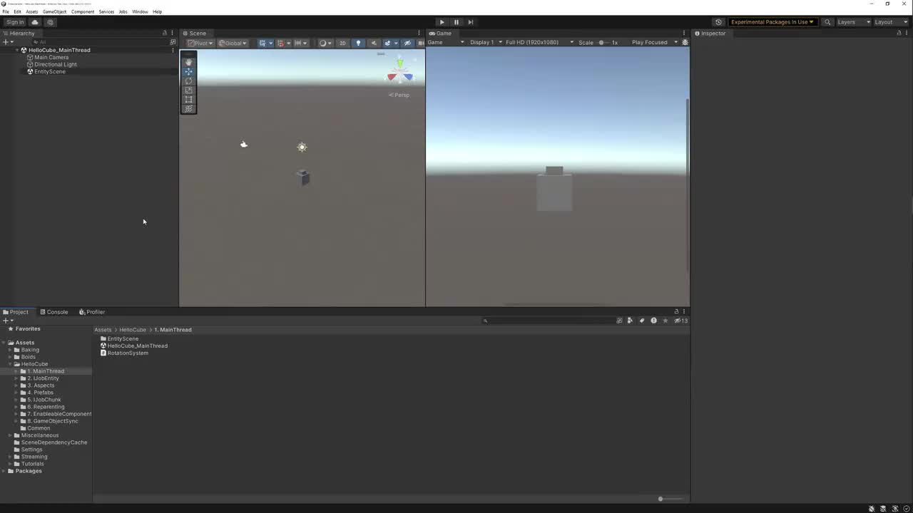 DOTS 101 - Entities 101 - 4.HelloCub samples