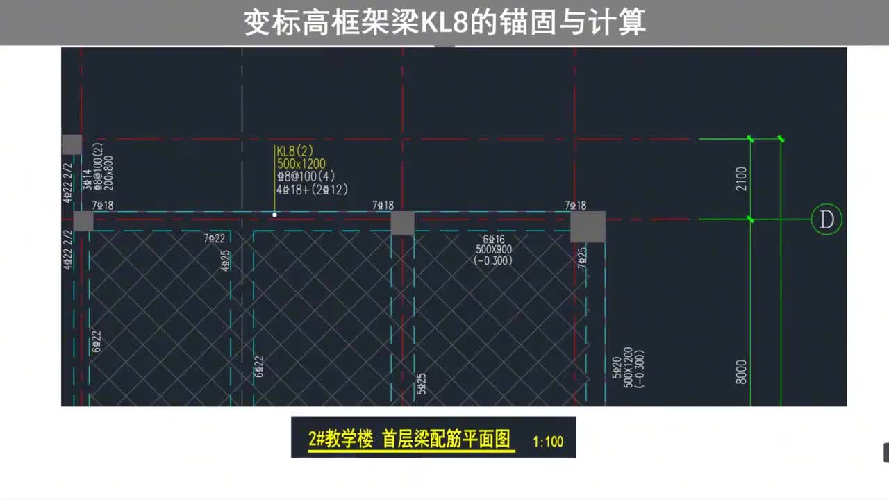 第一章：梁结构篇-第一章第10节：变标高框架梁KL的锚固与计算