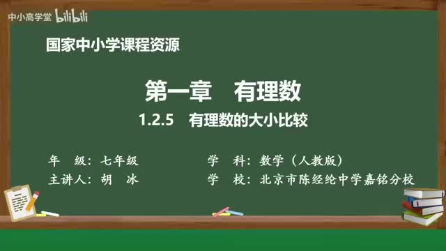 1.2.5 有理数的大小比较